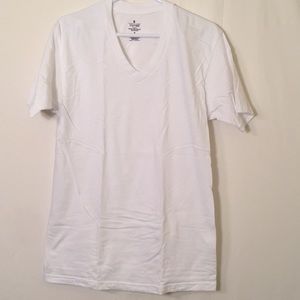 Stafford White V-Neck Undershirts (4 count)